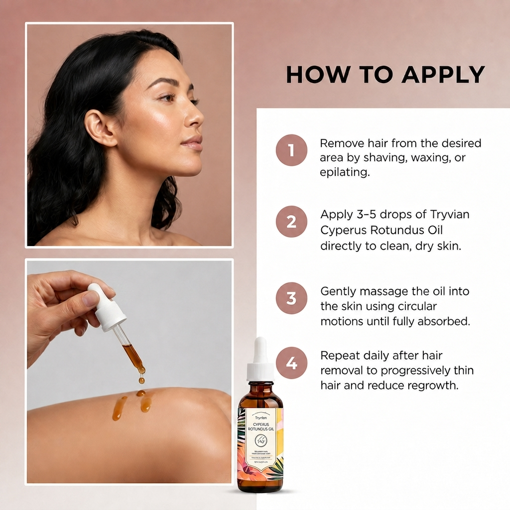 Cyperus Rotundus Oil for Reducing Unwanted Hair