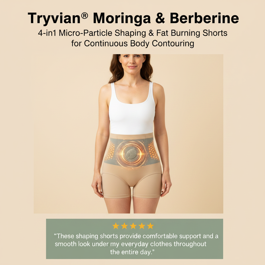 Tryvian® Moringa & Berberine 4-in-1 Micro-Particle Shaping & Fat Burning Shorts